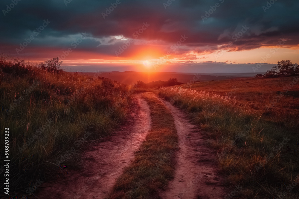 Obraz premium Outback road sunset