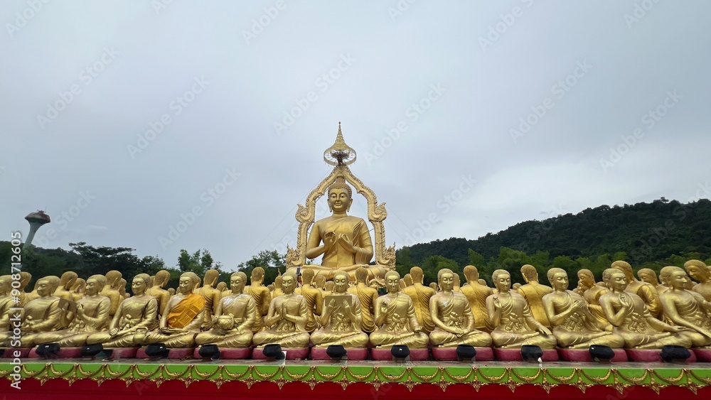 1,250 budha statue at Phuttha Utthayan Makha Bucha Anusorn, Buddhism Memorial Park, Nakhon Nayok. 1,250 budha statue at Phuttha Utthayan Makha Bucha Anusorn, Buddhism Memorial Park, Nakhon Nayok.