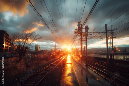 Substation sunset