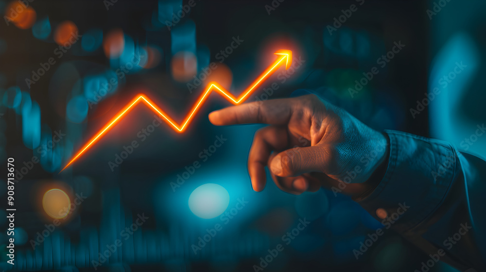Hand growth arrow symbol business up of success graph financial profit stock diagram Business development to success and growing growth concept Business development to success, Generative AI Hand growth arrow symbol business up of success graph financial profit stock diagram Business development to success and growing growth concept Business development to success, Generative AI