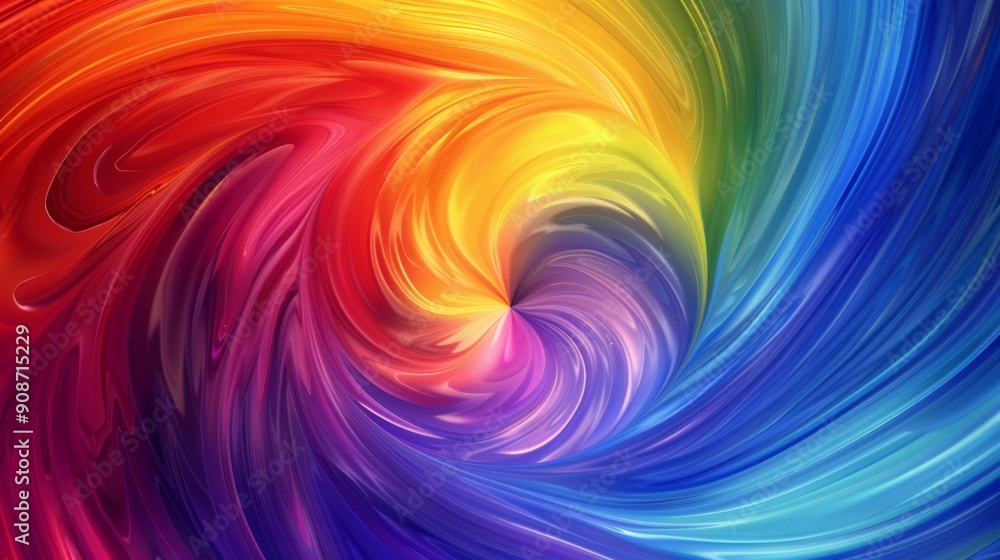 Colorful Abstract Heart Shapes in Swirls Colorful Abstract Heart Shapes in Swirls