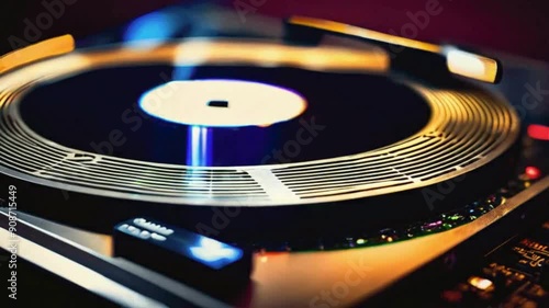 Vinyl Record Player with Relaxing Music photo