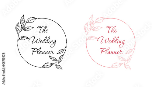 wedding planner, logotype design of wedding organizer