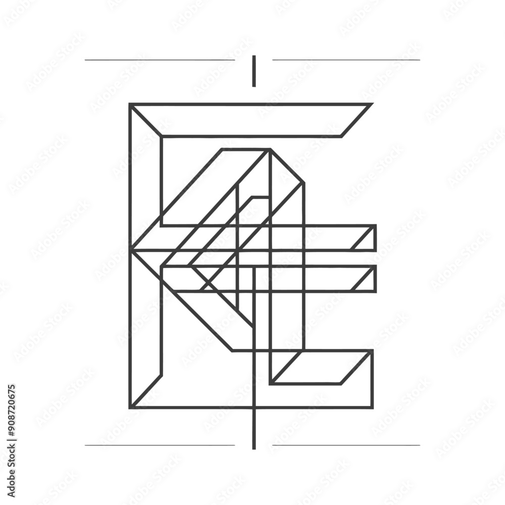 Abstract Geometric Design of Intersecting Lines and Shapes Abstract Geometric Design of Intersecting Lines and Shapes