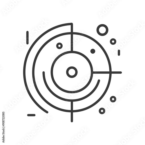 Abstract Circular Target with Multiple Rings and Dots
