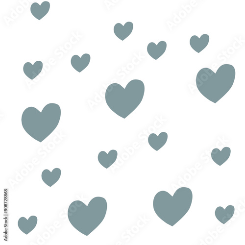 Blue heart icon vector. Flat love icon isolated on white. Heart vector for love logo, heart symbol, shape icon and Valentine's day. Cute heart icon for shape design, vector template