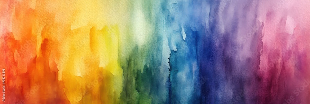 Watercolor Rainbow Abstract Background Watercolor Rainbow Abstract Background