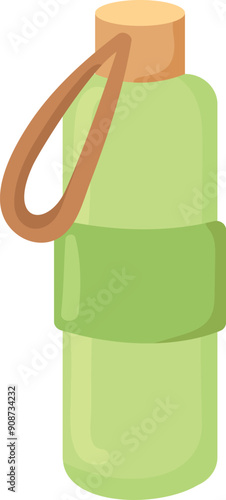 Reusable plastic bottle icon. Portable drink container