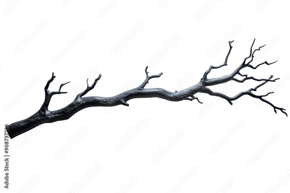 A bare, dark tree branch isolated on a transparent background. Perfect for nature-related designs, autumn themes, and artistic projects. A bare, dark tree branch isolated on a transparent background. Perfect for nature-related designs, autumn themes, and artistic projects.
