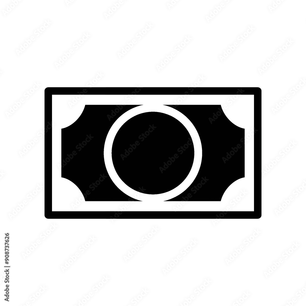 Money silhouette icon with simple and modern design Money silhouette icon with simple and modern design