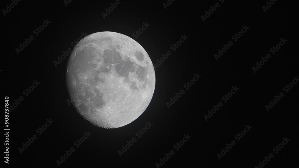 Timelapse of Crescent Moon Moving Quickly Across the Black Sky Timelapse of Crescent Moon Moving Quickly Across the Black Sky