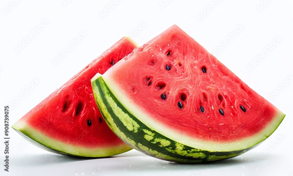 Watermelon on the white flat background Watermelon on the white flat background