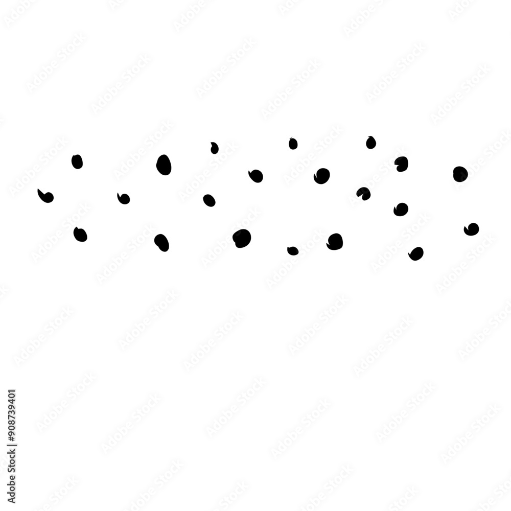 Abstract doodle pattern with hand drawn polka dots. Vector black and white doodle pattern. Abstract doodle pattern with hand drawn polka dots. Vector black and white doodle pattern.