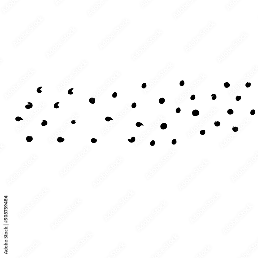 Abstract doodle pattern with hand drawn polka dots. Vector black and white doodle pattern. Abstract doodle pattern with hand drawn polka dots. Vector black and white doodle pattern.