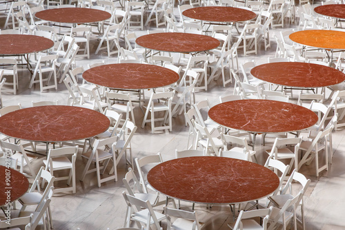 Tables Arranged for Large Event photo