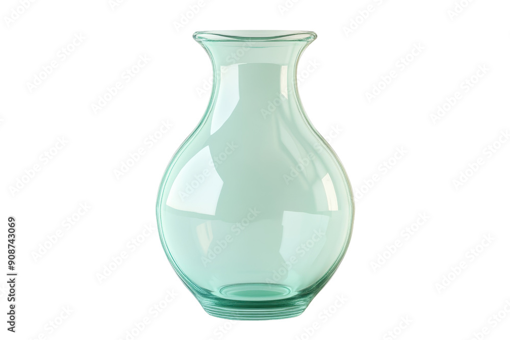 Elegant green glass vase isolated on transparent background. Perfect for floral arrangements or home decor accent. Elegant green glass vase isolated on transparent background. Perfect for floral arrangements or home decor accent.