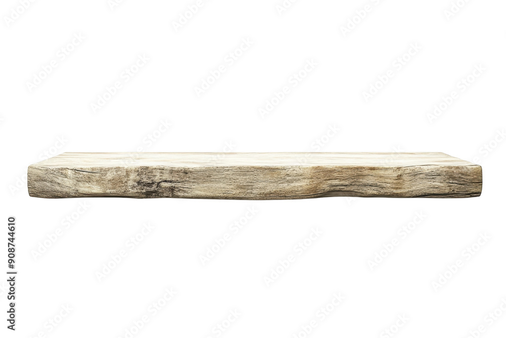 Obraz premium Empty rustic wooden slab on a transparent background. perfect for product display, advertising, and creative designs.