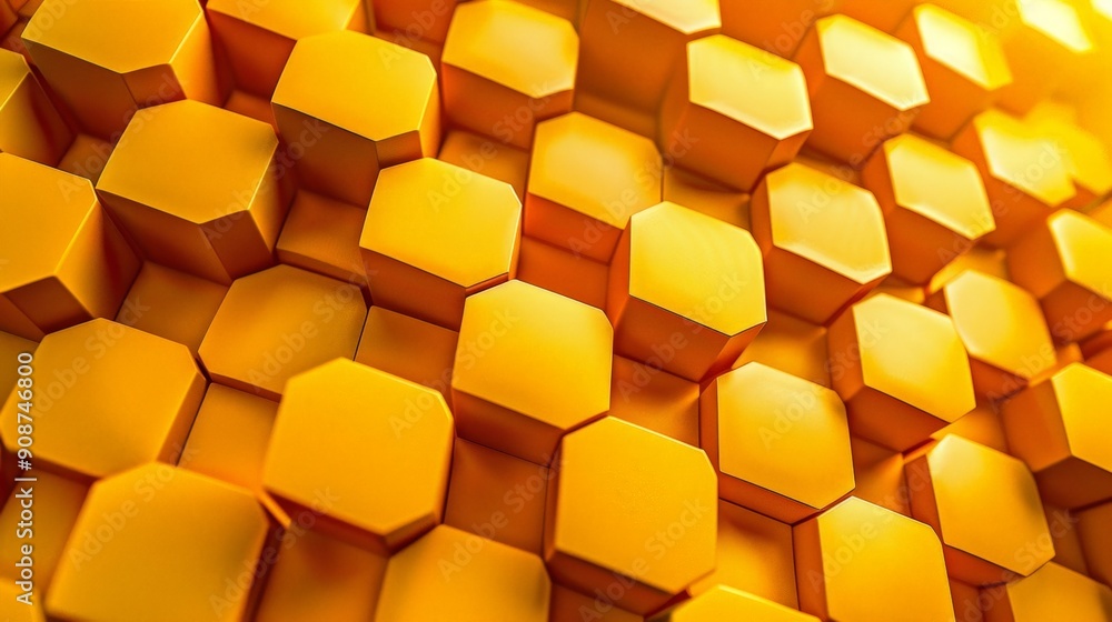 A simple honeycomb pattern in shades of yellow A simple honeycomb pattern in shades of yellow