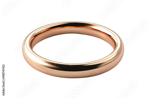 Simple and elegant gold wedding band or ring on a transparent background. Perfect for marriage, engagement, or jewelry concepts.