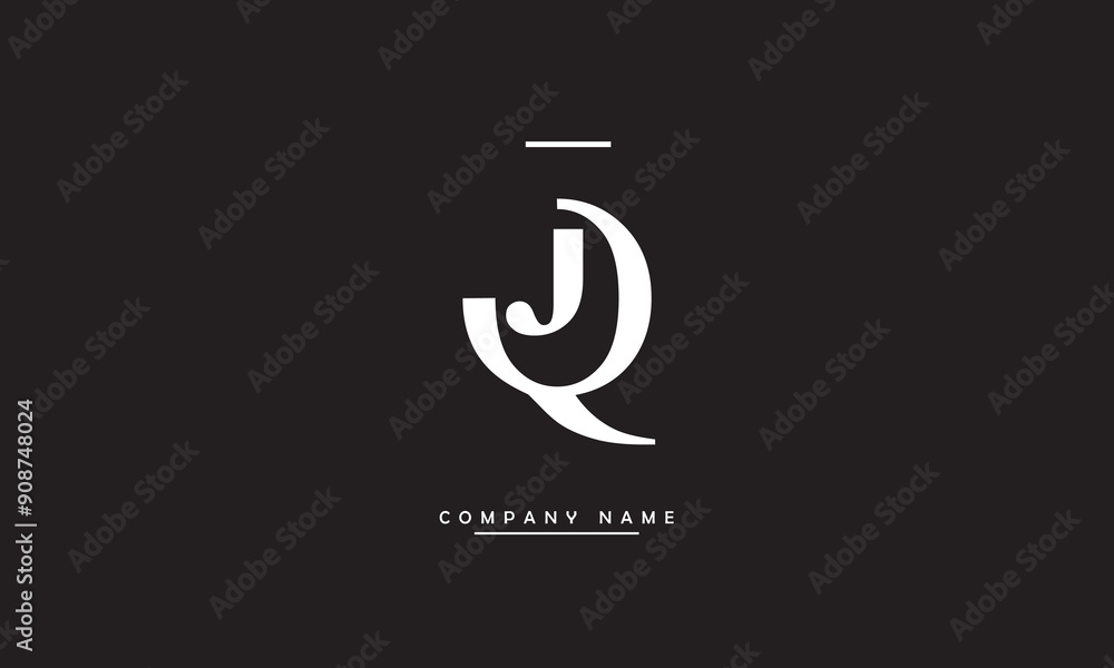 JQ, QJ, J, Q Abstract Letters Logo Monogram JQ, QJ, J, Q Abstract Letters Logo Monogram