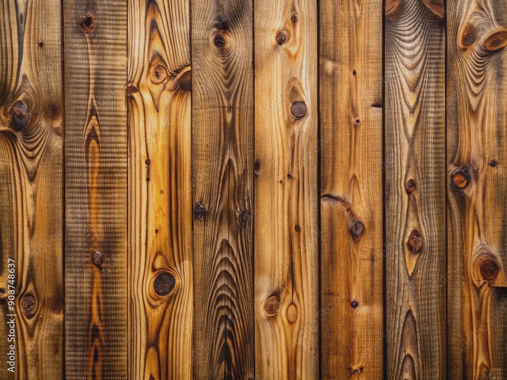 Natural textured wooden wall with intricate grain patterns, knots, and grooves creating a warm, organic, and rustic background with varying shades of brown. Natural textured wooden wall with intricate grain patterns, knots, and grooves creating a warm, organic, and rustic background with varying shades of brown.