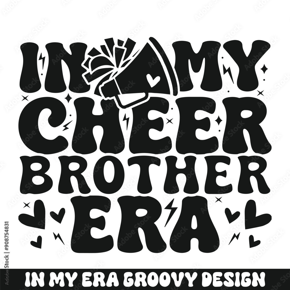 In my cheer brother era groovy retro, cheer family groovy svg designs In my cheer brother era groovy retro, cheer family groovy svg designs