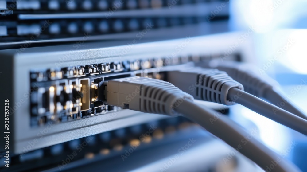 Network Cables Connected to Server Network Cables Connected to Server