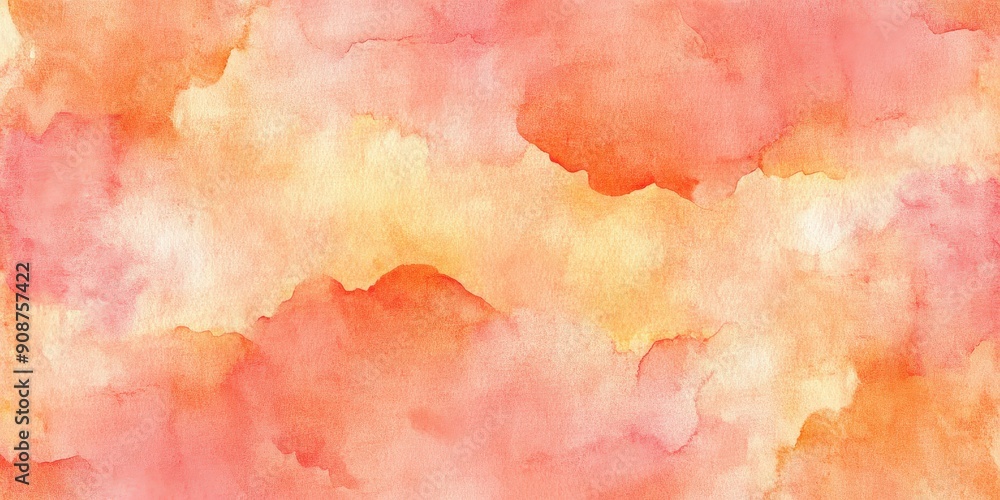 Obraz premium Watercolor Sunset Abstract Painting