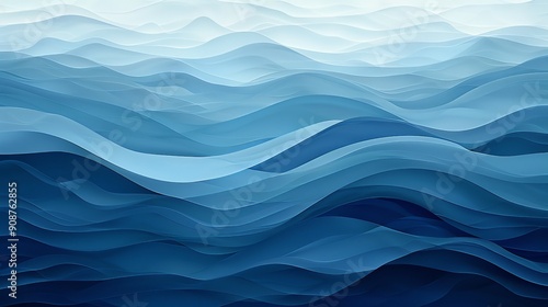 A simple wave pattern in shades of blue