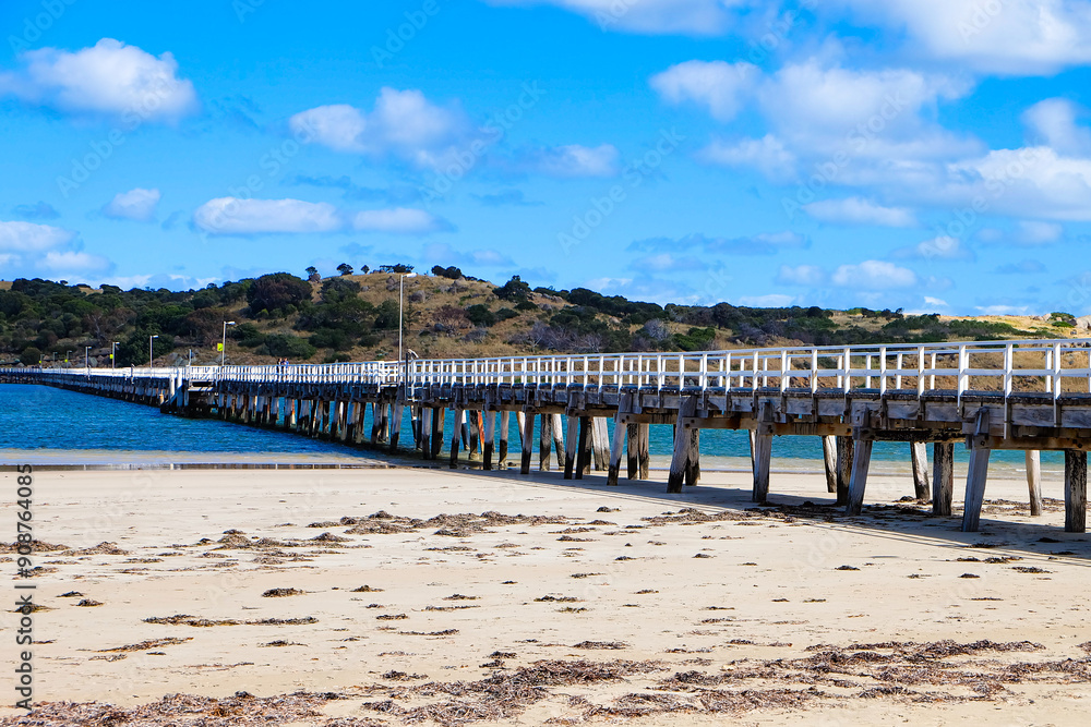 Victor harbour harbor, jetty, Granite Island, South Australia, Adelaide Victor harbour harbor, jetty, Granite Island, South Australia, Adelaide