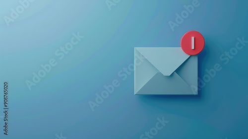Email At. Business Email Communication and Digital Marketing Concept with Inbox Notification and Message Alert