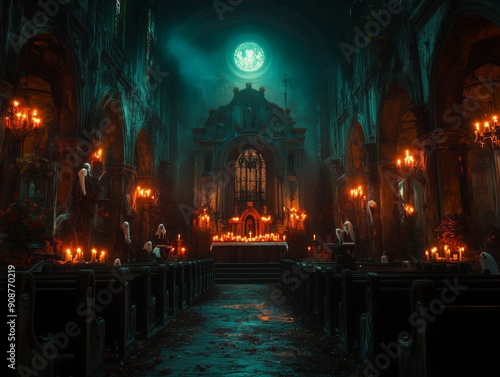 Wallpaper Mural Vintage Halloween with antique decorations modern-inspired designs Torontodigital.ca