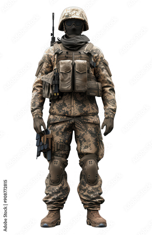 A soldier in modern combat gear, standing confidently. This image embodies strength and readiness for action , PNG , transparent background A soldier in modern combat gear, standing confidently. This image embodies strength and readiness for action , PNG , transparent background