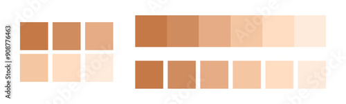 human skin tones palette, cosmetics skin tone, skins color chart