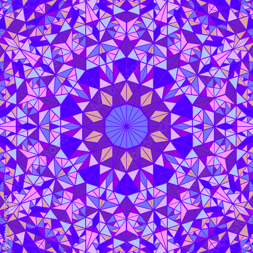 Geometrical dynamic tile pattern mandala background - circular abstract colorful vector graphic