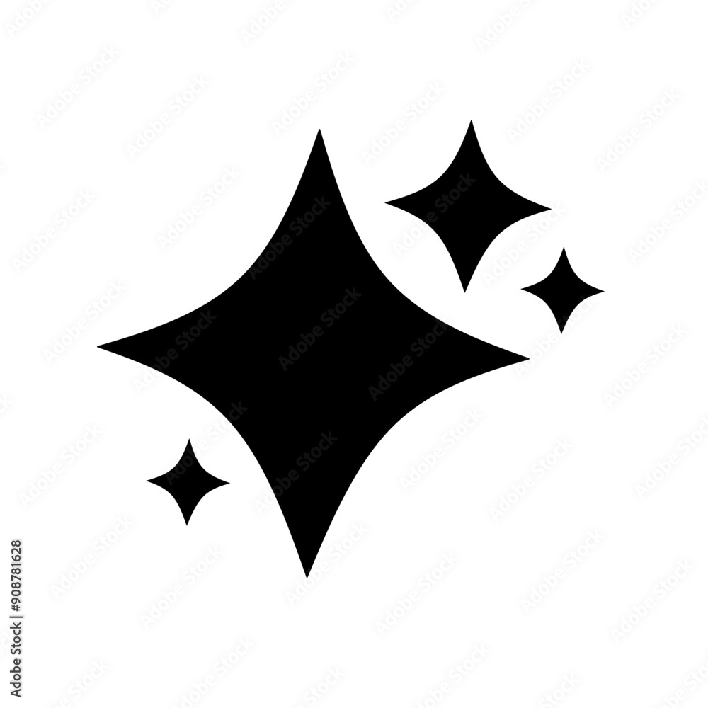 shining icon vector on white background. glitter icon shining icon vector on white background. glitter icon
