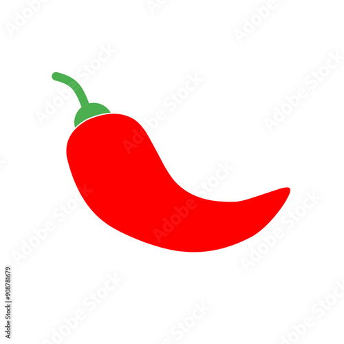 vector illustration of red chilies on a white background. chili icon
