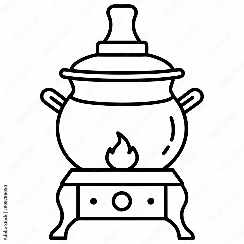 Russian stove art vector