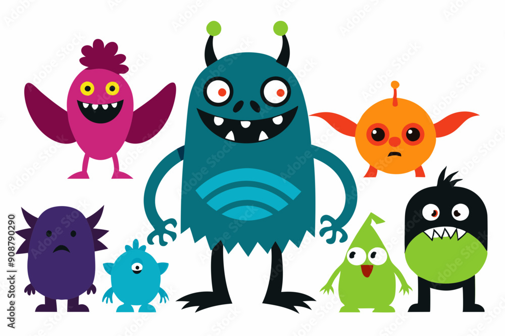 Monster Mash set art vector Monster Mash set art vector