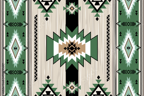 Navajo tribal vector seamless pattern. Native American ornament. Ethnic South Western decor style. Boho geometric ornament. Vector seamless pattern. Mexican blanket, rug. Woven carpet illustration