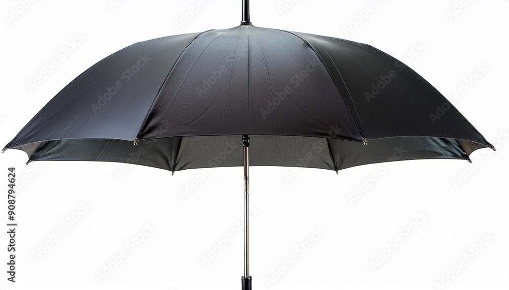 Classic Black Umbrella Isolated on White Background, Clipping Path, Full Depth of Field Classic Black Umbrella Isolated on White Background, Clipping Path, Full Depth of Field