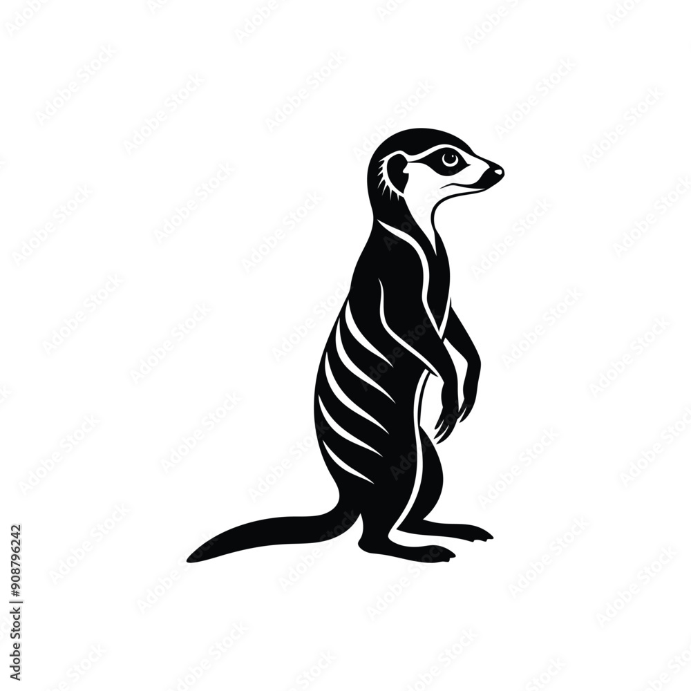 Fototapeta premium stand up meerkat silhouette 