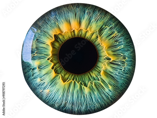 Green eye iris photo