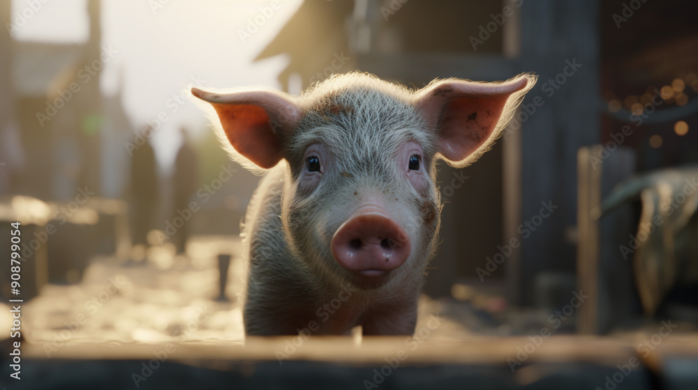 pig in farm pig in farm