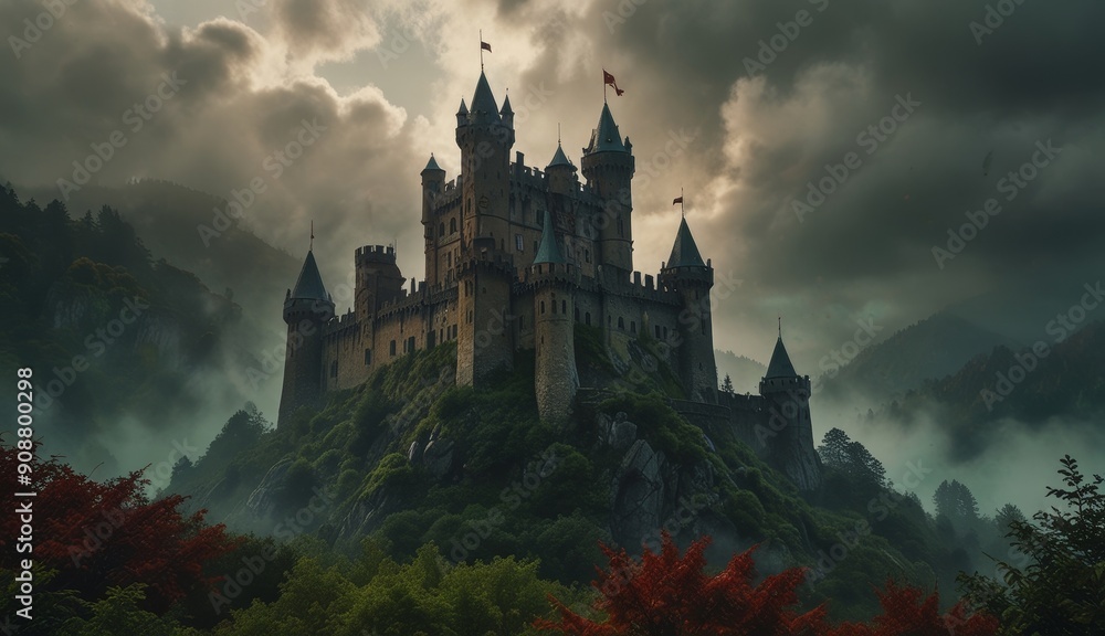 Enchanting Medieval Castle Landscape Enchanting Medieval Castle Landscape
