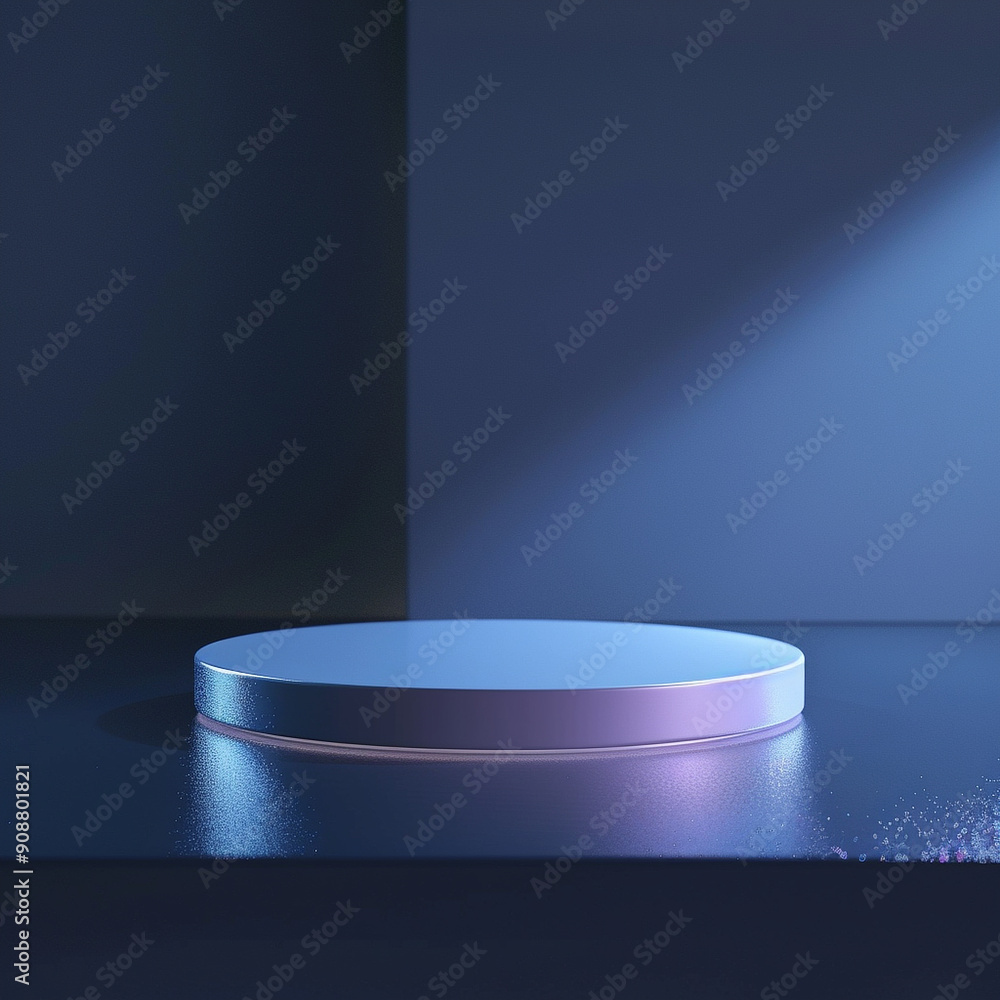 interior of a modern house with close up product display podium interior of a modern house with close up product display podium