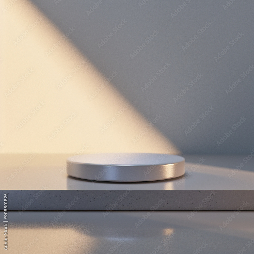 interior of a modern house with close up product display podium interior of a modern house with close up product display podium