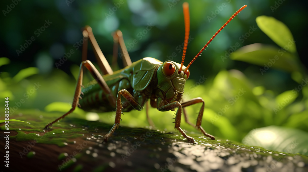 grasshopper on a leaf grasshopper on a leaf