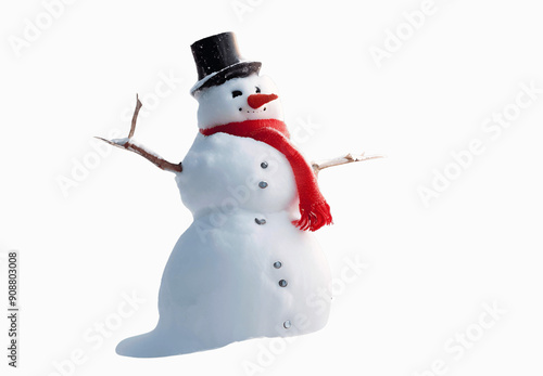 snowman isolated on white