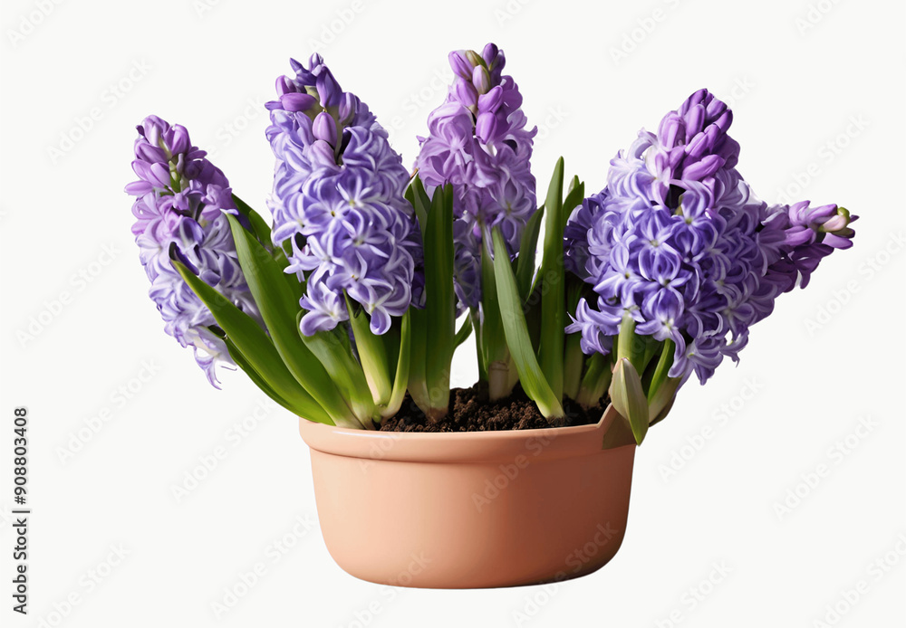 Fototapeta premium violet crocuses in a pot